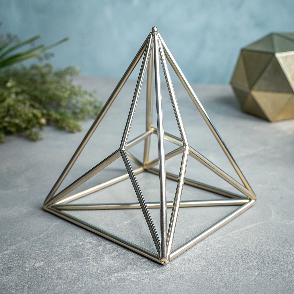 Minimalist modern design object with sharp geometric lines