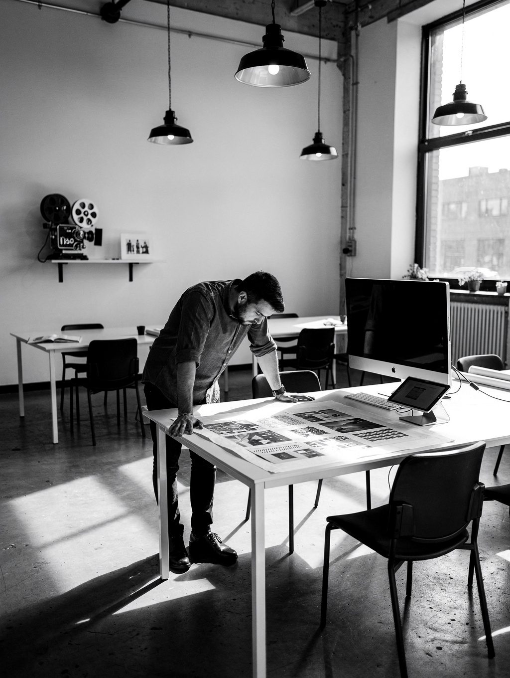 VORTEX creative studio space with modern digital art displays